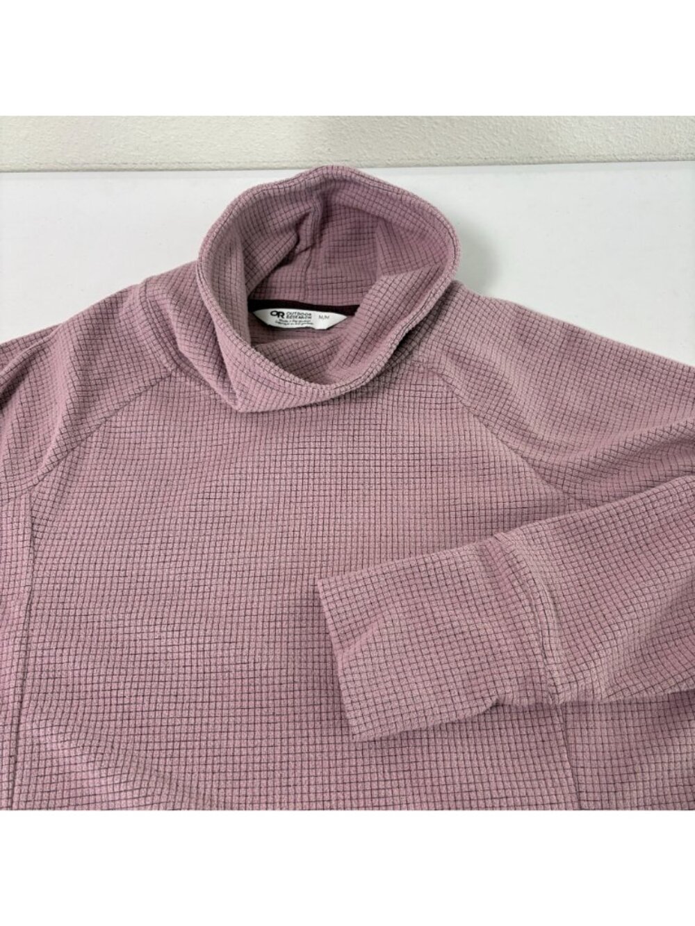 Outdoor Research Trail Mix Cowl Pullover Womens M Pink Waffle Fleece Hiking - Picture 11 of 11
